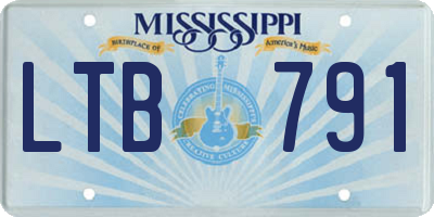 MS license plate LTB791