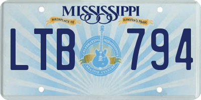 MS license plate LTB794