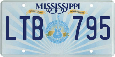 MS license plate LTB795