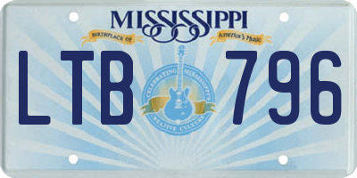 MS license plate LTB796