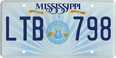 MS license plate LTB798