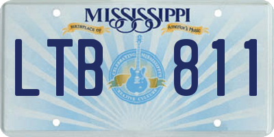 MS license plate LTB811