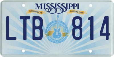 MS license plate LTB814