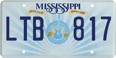 MS license plate LTB817