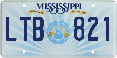 MS license plate LTB821