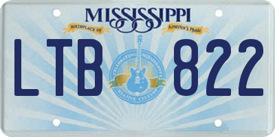 MS license plate LTB822
