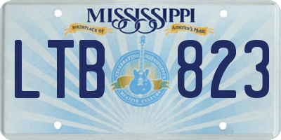 MS license plate LTB823