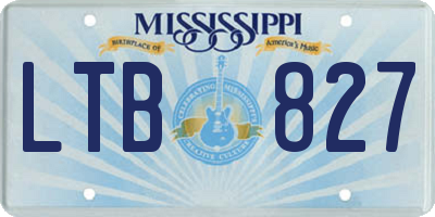 MS license plate LTB827