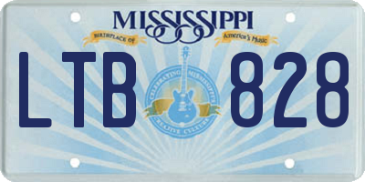 MS license plate LTB828