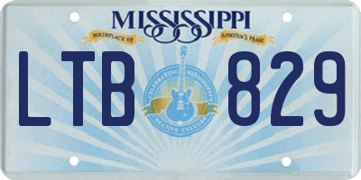 MS license plate LTB829