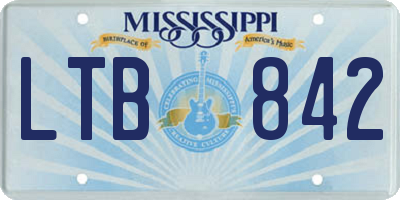 MS license plate LTB842