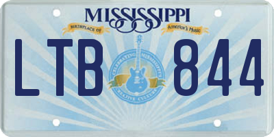 MS license plate LTB844