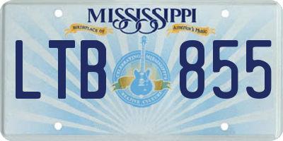 MS license plate LTB855