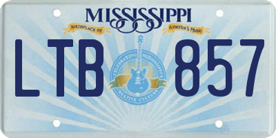 MS license plate LTB857