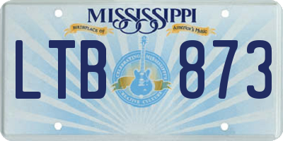 MS license plate LTB873