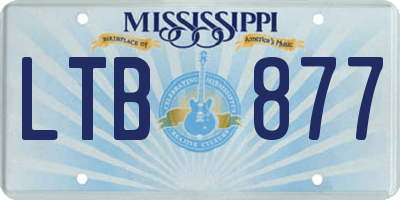 MS license plate LTB877