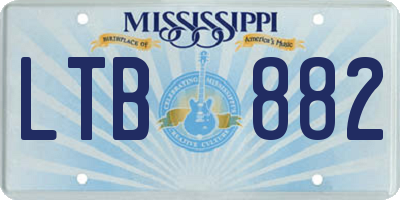MS license plate LTB882