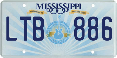 MS license plate LTB886