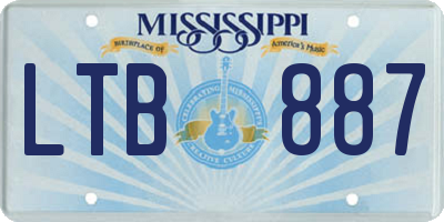 MS license plate LTB887
