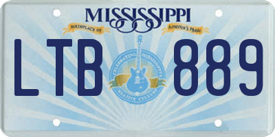 MS license plate LTB889
