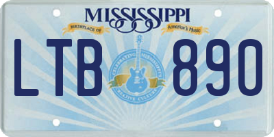MS license plate LTB890
