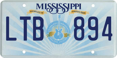 MS license plate LTB894