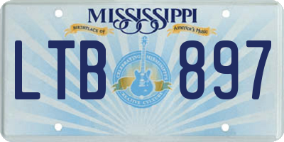 MS license plate LTB897