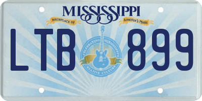 MS license plate LTB899