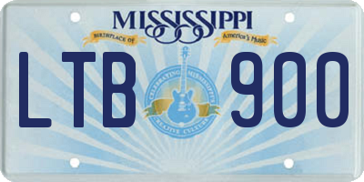 MS license plate LTB900