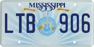 MS license plate LTB906