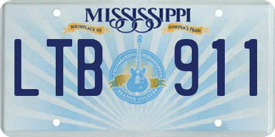MS license plate LTB911