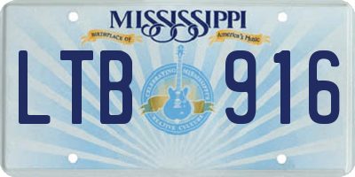 MS license plate LTB916