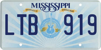 MS license plate LTB919
