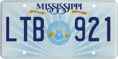 MS license plate LTB921