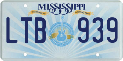 MS license plate LTB939