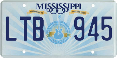 MS license plate LTB945