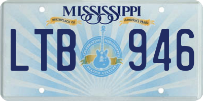 MS license plate LTB946