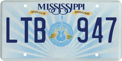 MS license plate LTB947
