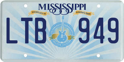 MS license plate LTB949