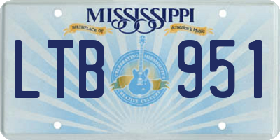 MS license plate LTB951