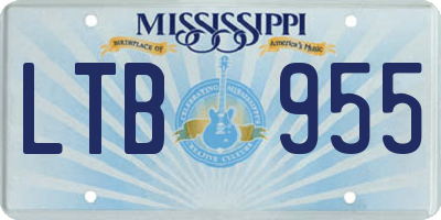 MS license plate LTB955