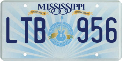 MS license plate LTB956