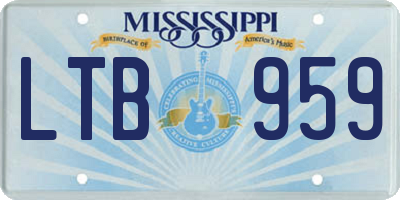 MS license plate LTB959