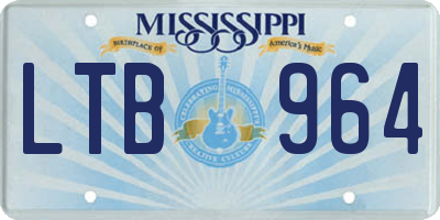MS license plate LTB964