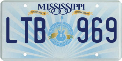 MS license plate LTB969