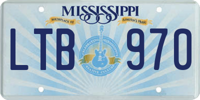 MS license plate LTB970