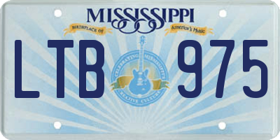 MS license plate LTB975