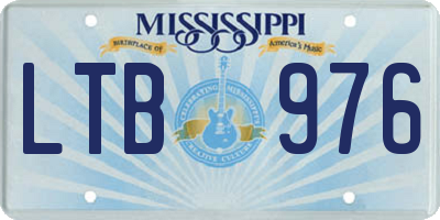 MS license plate LTB976