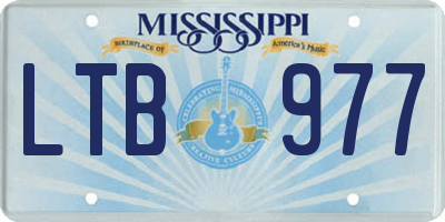 MS license plate LTB977