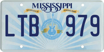 MS license plate LTB979